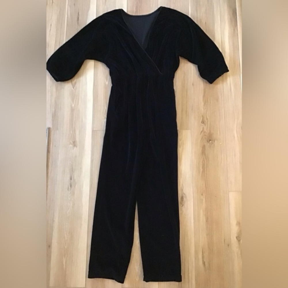 Vintage Emporium/Capwell Velour Jumpsuit M